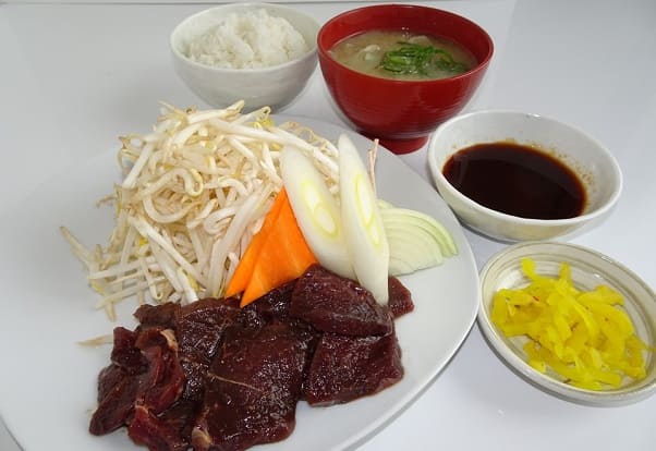 エゾ鹿ジンギスカン定食